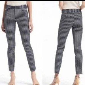 Banana Republic Sloan stripped cropped trouser pants sz 8